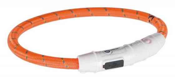 Нашийник Trixie 12704 що світиться з USB M-L 45 см 7 мм Помаранчевий Вінниця
