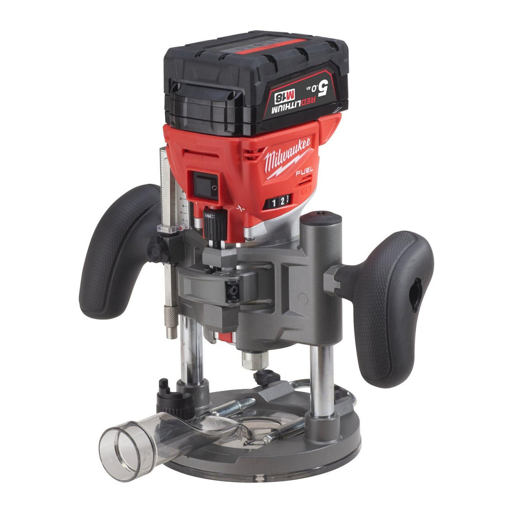 Фрезер кромкувальний акумулятрний MILWAUKEE, M18 FTR8-0X, цанга 6/8мм (насадки для відалення пилу 2шт, накладка 146мм, цанга 1х6 Одеса - фото 9