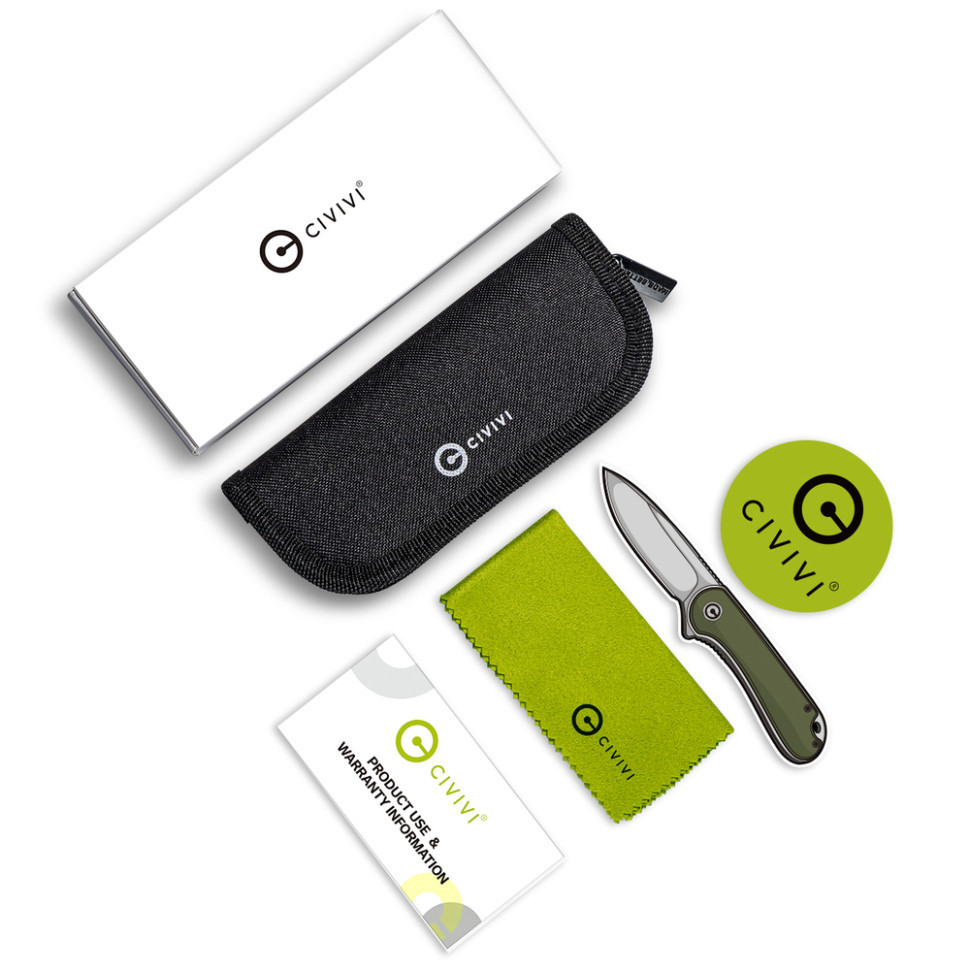 Ніж складаний Civivi Qubit Green Aluminum C22030E-DS1 Ровно - изображение 9