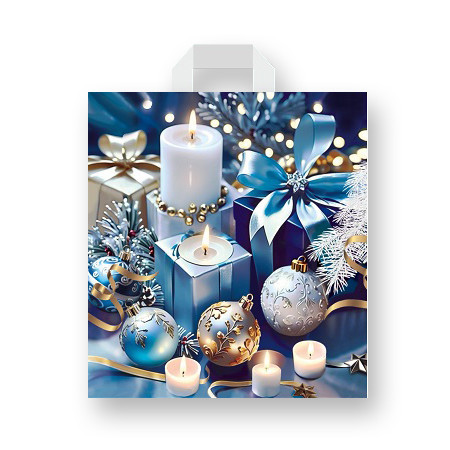 Пакет 40*42 петлевая ручка Голубой Подарок НГ Комсерв (25 шт) Харьков - изображение 2