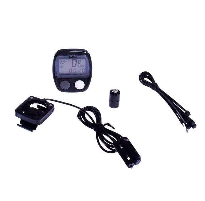 Велокомп'ютер провідний з підсвічуванням (mod:JY 128) (чорний із зеленим) Мукачево - фото 1