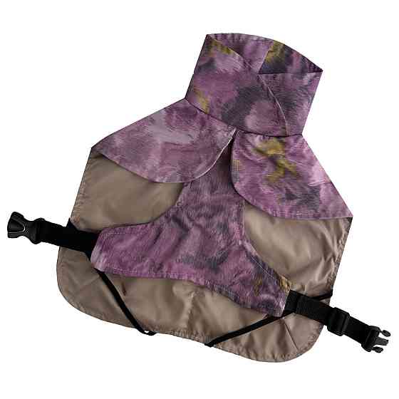 Дощовик для собак плащ водовідштовхувальний з поясом Dogs Bomba капюшон комір з принтом абстракція фіолетовий 12 Одеса