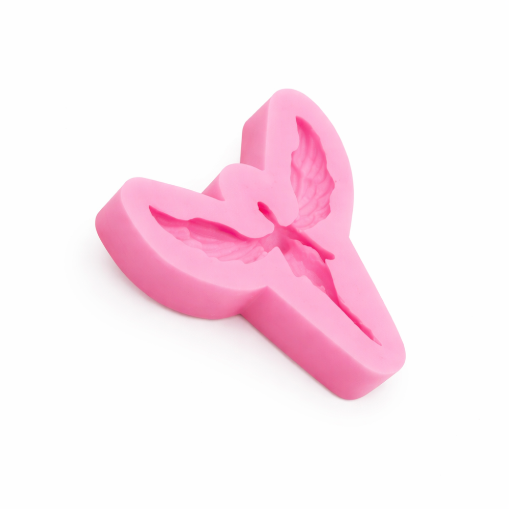 Силіконовий молд Ангел 65 на 56 мм рожевий Київ - фото 7
