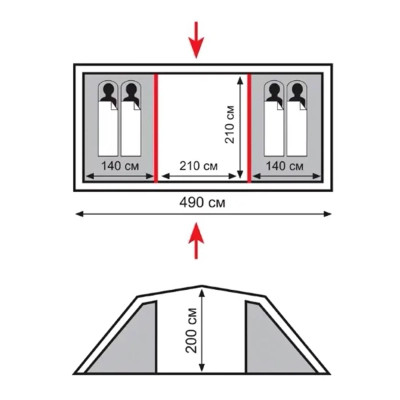 Намет Totem Hurone 4 (v2) (UTTT-025) Вінниця - фото 2