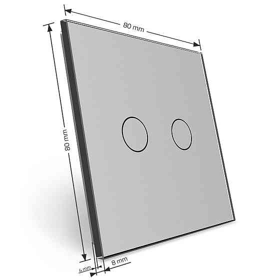 LIVOLO Бездротовий розумний сенсорний вимикач 2 сенсори LIVOLO сірий матове скло Коломыя