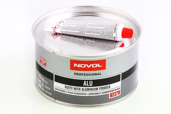 Шпатлевка с алюминиевой пылью Novol Alu 1.80кг + отвердитель 0.045кг Винница