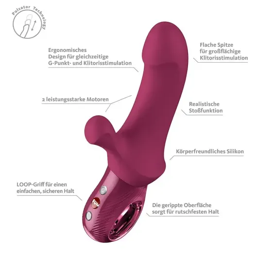 Пульсатор Fun Factory Bi Stronic Curve Wine Red Львів