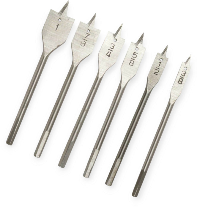 Набір пір'яних свердел по дереву 10, 12, 16, 18, 20, 25 мм (6 шт) Мукачево - фото 1