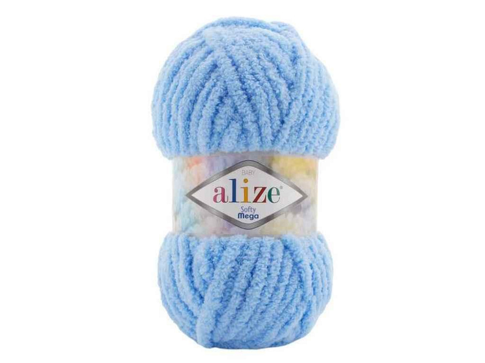 Пряжа Softy Mega 40 5шт/уп блакитний 100% мікрополіестер 100г 70м ТМ Alize Київ - фото 1