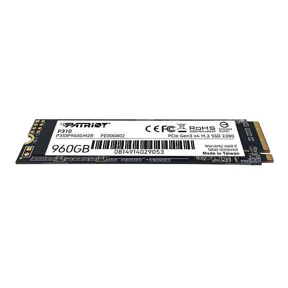 SSD диск накопитель M.2 Patriot P310 960GB NVMe 2280 PCIe 3.0x4 3D NAND TLC P310P960GM28 Одесса