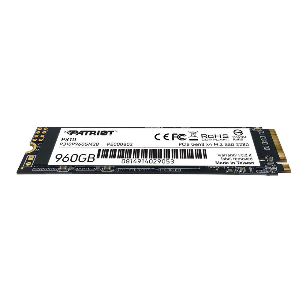 SSD диск накопитель M.2 Patriot P310 960GB NVMe 2280 PCIe 3.0x4 3D NAND TLC P310P960GM28 Одесса - изображение 2