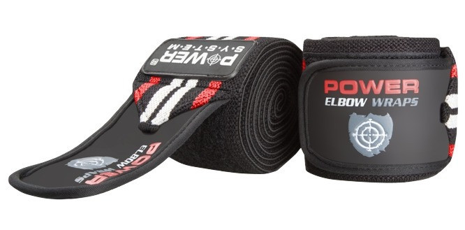 Бинти на лікоть Power System PS-3600 Elbow Wraps Red/Black(пара) Киев - изображение 1