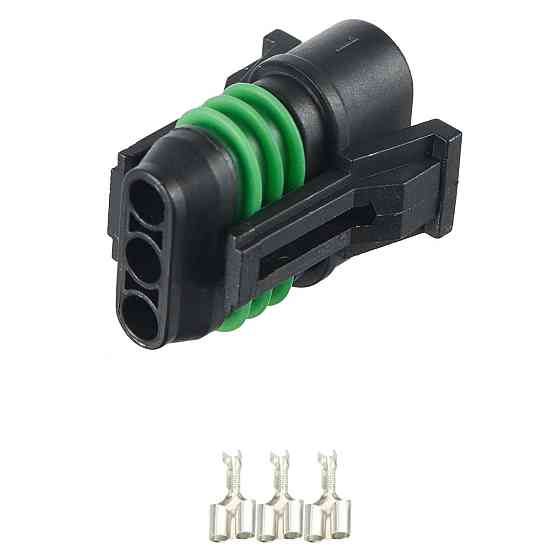 Разъем коннектор 3-кон., Корректор Фар, 12147424, APTIV (Delphi) Америка, Корея, Buick, Cadillac, Chevrolet, Daewoo, GMC, Isuzu Киев