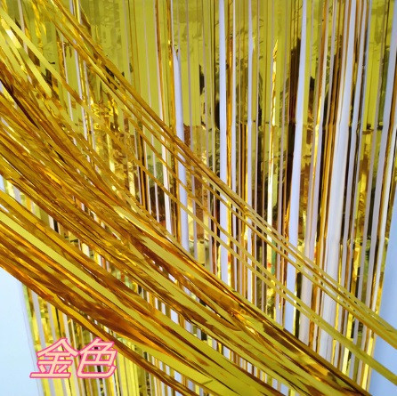 Дощик для фотозони новорічний святковий 2м на 1м золотистий Київ - фото 5