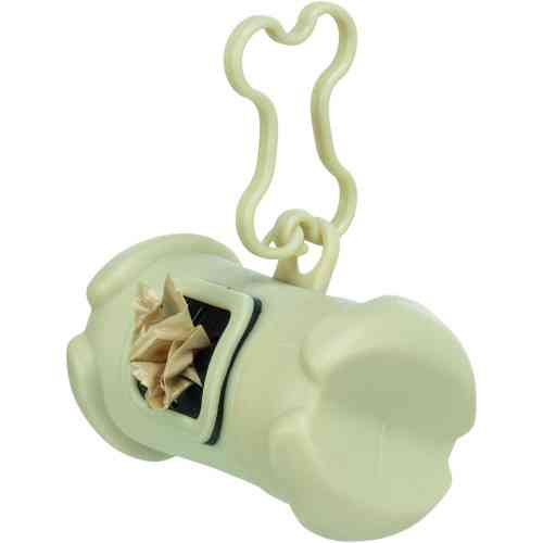 Контейнер-кісточка Trixie для збиральних пакетів пластикова з 1 рулоном пакетів для фекалій розмір М 15 шт Київ