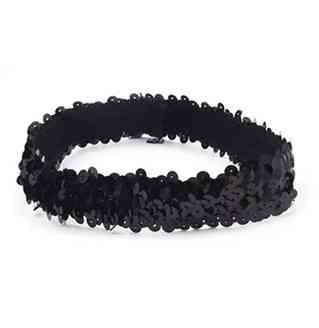 Пов'язка карнавальна паєтки чорна Київ