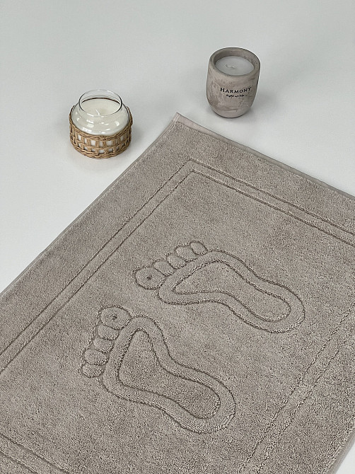 Махровий рушник для ніг Ideal Textile 50х70 килимок світло-бежевий 700 г/м2 (56861171) Чернівці - фото 8