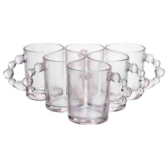 Набір прозорих чашок для чаю та кави, 6 шт. Київ