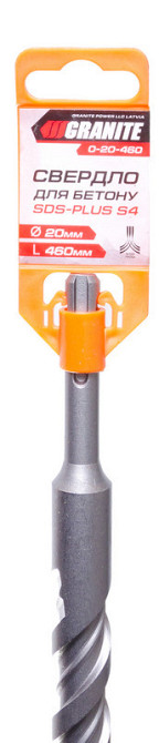 Сверло для бетона GRANITE SDS-PLUS S4 20х460 мм 0-20-460 Ровно - изображение 2