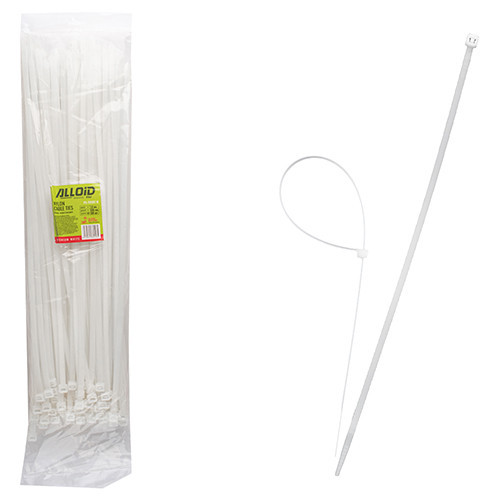 Пластикові хомути Alloid 7.6 мм х 500 мм, білі, 100 шт/упаковка Харків - фото 1