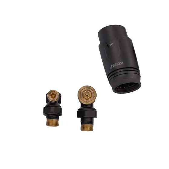 Комплект для підключення радіатора Koer SET-24.Black - 1/2'' кутовий з термоголовкою (KR5283) Київ