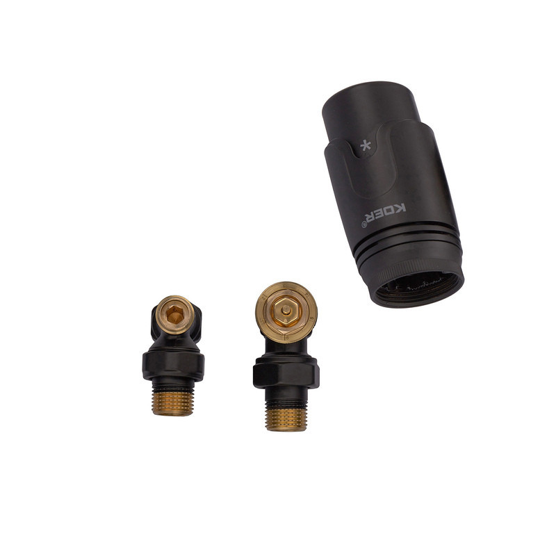 Комплект для підключення радіатора Koer SET-24.Black - 1/2'' кутовий з термоголовкою (KR5283) Київ - фото 5