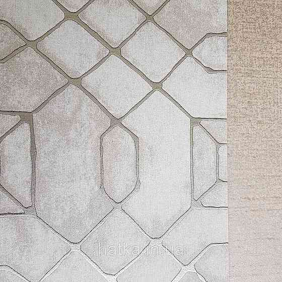 Шпалери флізелінові еко Galerie Metallic FX 0,53Х10 англія геометрія фігури золотом структурних на коричневому Київ