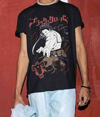 Футболка аниме Чёрный клевер оверсайз (S/M/L) Черний AnimeJ1053 Днепр