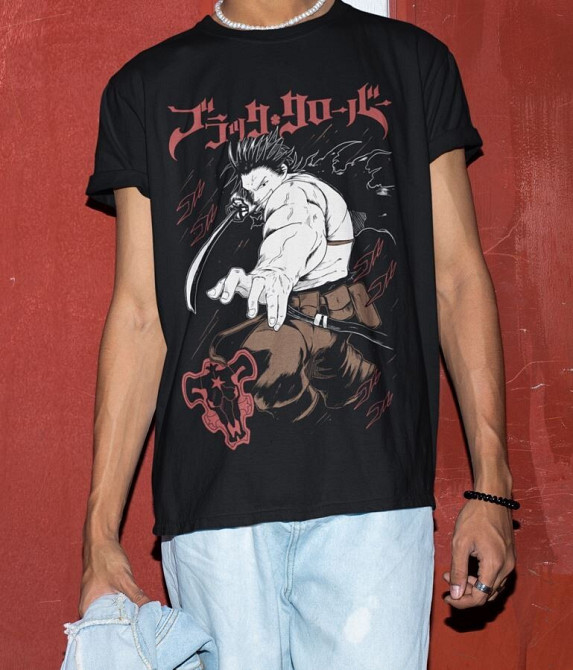 Футболка аниме Чёрный клевер оверсайз (S/M/L) Черний AnimeJ1053 Днепр - изображение 3