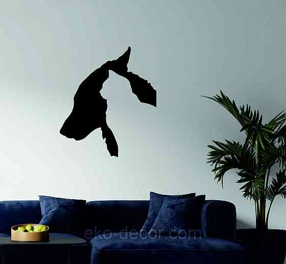 Декоративне настінне Панно «Кіт та Собака», Декор на стіну 90*78 см, Чорний Київ