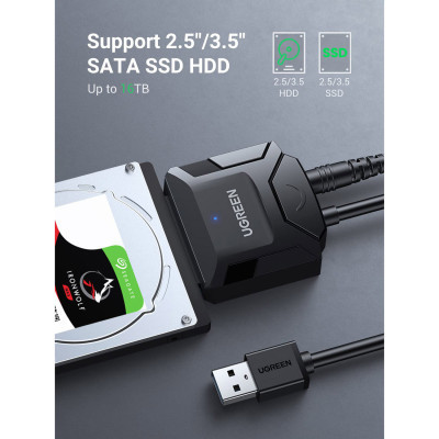 Перехідник USB 3.0 Type-А to SATA III (F) CR108 Ugreen (20611) Вінниця - фото 4