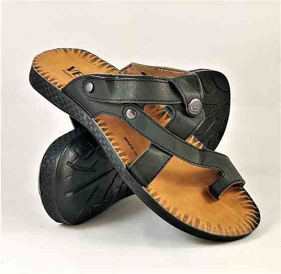 Мужские Шлёпанцы Тапочки Сланцы Вьетнамки Черные (размеры: 41,42,43,44,45) Днепр