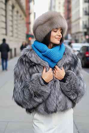 Шапка меховая женская кубанка Шарлотта Светлый Соболь Харьков