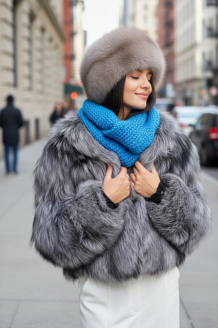 Шапка меховая женская кубанка Шарлотта Светлый Соболь Харьков - изображение 4