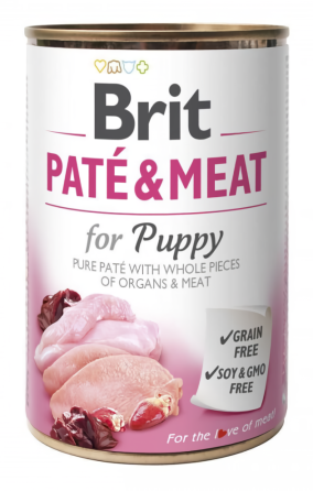 Консерви для цуценят Бріт Brit Pete & Meat Puppy Chicken & Turkey з куркою та індичкою, 400 г Вінниця