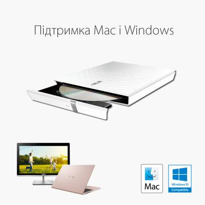 Оптичний привід DVD-RW ASUS SDRW-08D2S-U LITE/WHT/G/AS (90-DQ0436-UA221KZ) Вінниця - фото 4