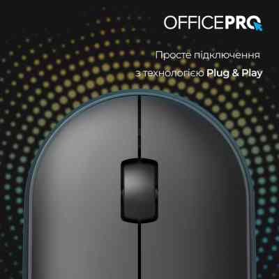 Мышка OfficePro M185B Silent Click Wireless Black (M185B) Винница