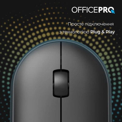 Мышка OfficePro M185B Silent Click Wireless Black (M185B) Винница - изображение 3