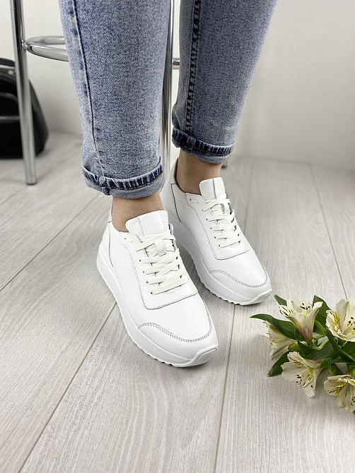 EMELI Кросівки жіночі EMELI 915/5 білі (весна-осінь, шкіра натуральна) (2708) Коломия - фото 4