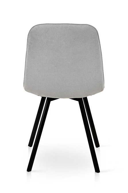 Стілець Софт, метал чорний/ тканина світло сіра Київ - фото 3