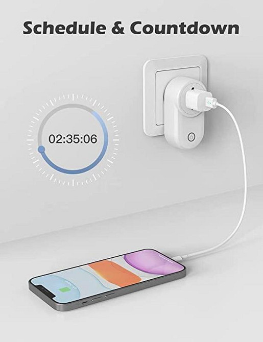 Набір 4 Смарт WiFi Розетки Maxcio 16A З Моніторингом Енергії, Alexa, Google Home, Smart Life (Італійська Вилка Type L) Київ - фото 4