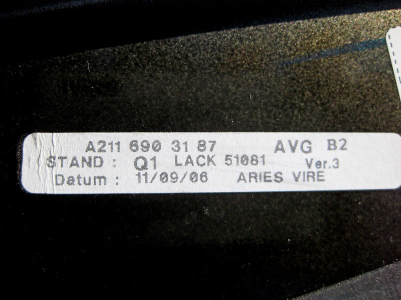 Mercedes-Benz  A2116903187 Вертикальна накладка скла передніх лівих дверей E-Class W211 Одесса - изображение 4