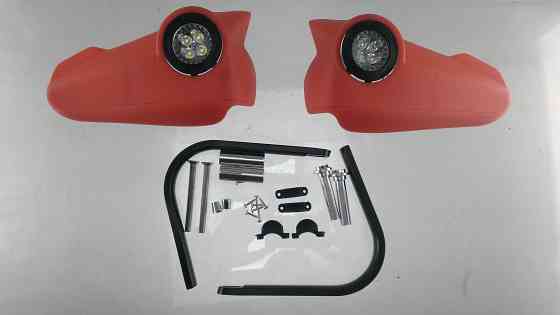 Захист рук на кермо (пластик, універсальний, помаранчевий) (LED-підсвічування) VV Київ