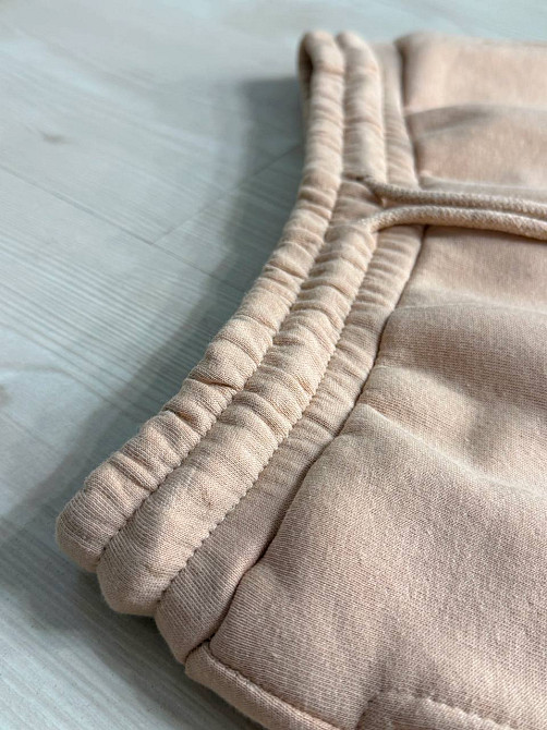 Штаны женские OLIVIA 2236 спортивные кюлоты укороченные на флисе бежевые, бежевый, SM Киев - изображение 14