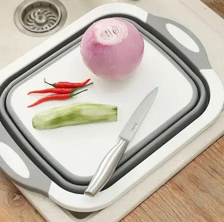 Разделочная доска 2 в 1 Chopper Доска-миска , доска контейнер, силиконовая доска Коломия