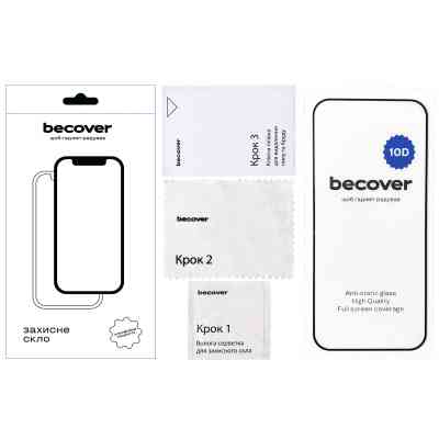 Стекло защитное BeCover Tecno Spark Go 1 (KL4) 10D Black (712724) Винница
