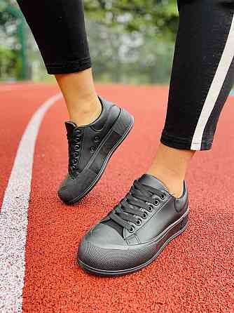 No brend Кеди жіночі M120-1 чорні (весна-осінь, еко-шкіра) (4756) Коломыя