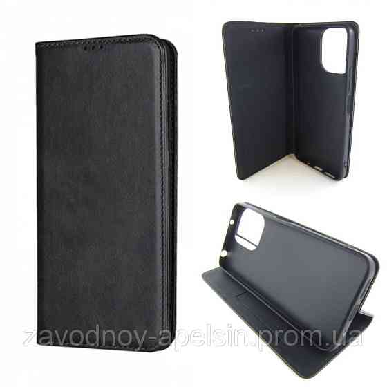 Чехол книжка Xiaomi Poco M6 pro 4G кожаный (черный) Одесса