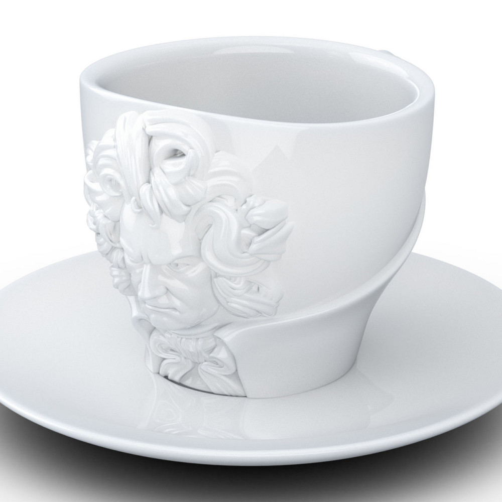 Чашка з блюдцем Tassen Людвіг ван Бетховен (260 мл) порцеляна Білий Київ - фото 7