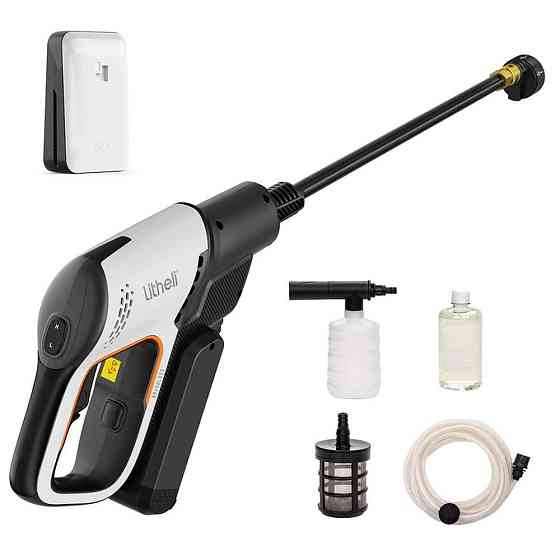 Акумуляторна мийка високого тиску, живлення від павербанку (УМБ Litheli Power Bank 20000 mAh, 45 W, 4А в комплекті) Киев